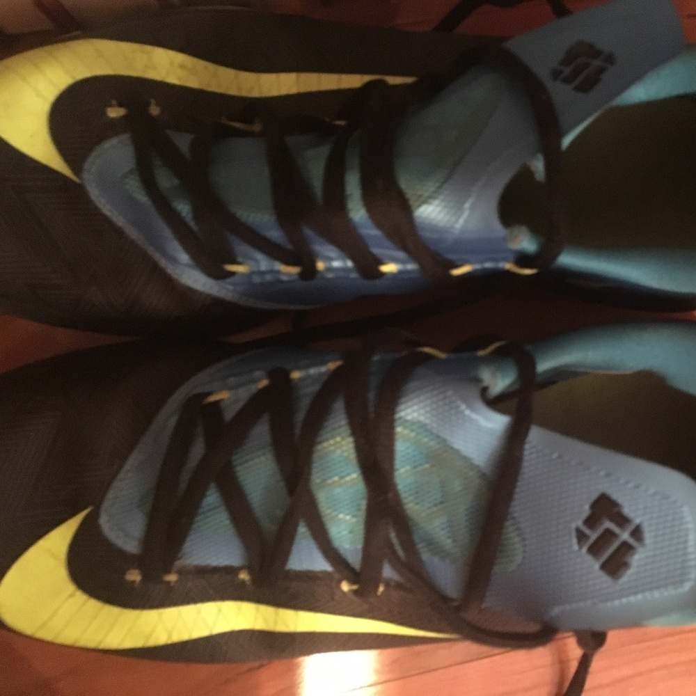 Mens Shoes Nike Zoom Kd Vi Blue Green Yellow Dark